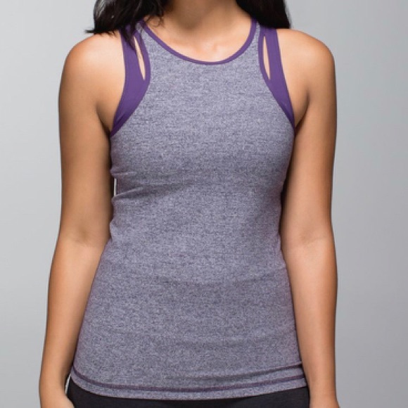 Lululemon Inspiration Tank! Heathered black grape - Picture 1 of 8